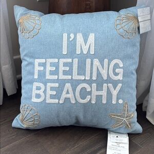 I’m Feeling Beachy Embroidered, starfish, seashell decorative,summer,beach house